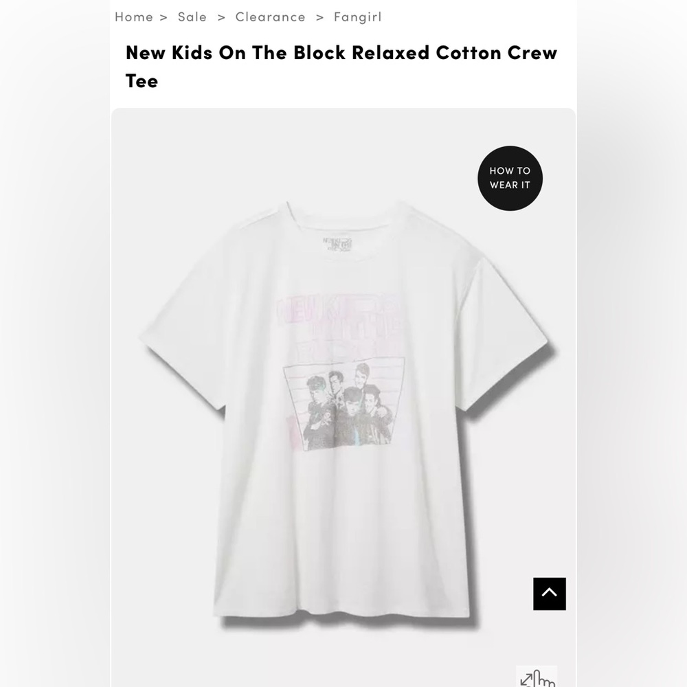 NWT New Kids on the Block Torrid tshirt size 00